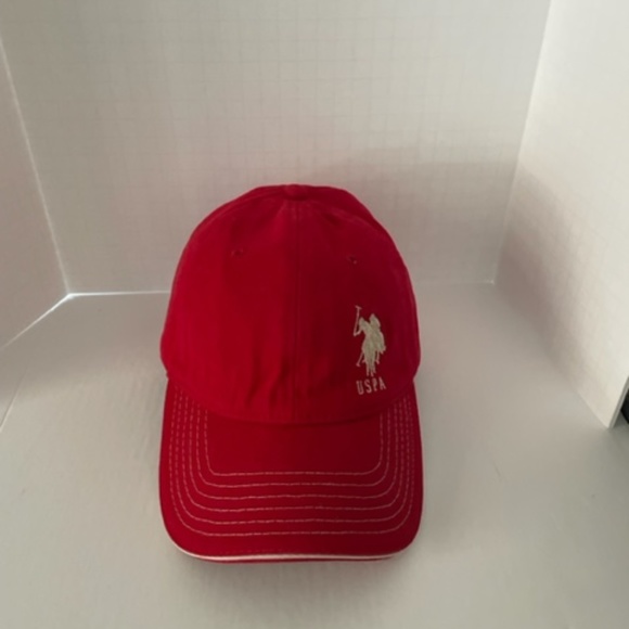 U.S. Polo Assn. Baseball Hat Cap USPA Red - Picture 1 of 5